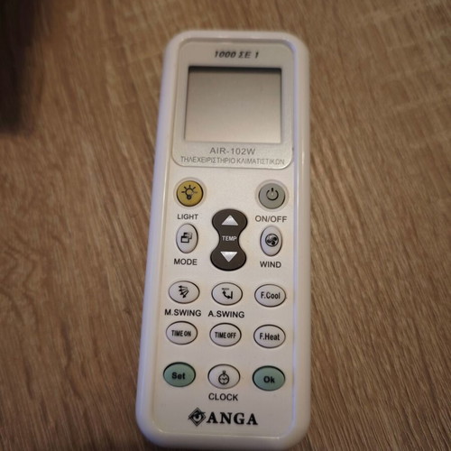 Anga AIR-102W remote control for air conditioners like new universal 1000 in 1