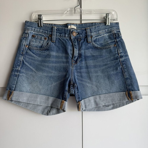 J.Crew Rolled Cuff Blue Denim Shorts, Size 26