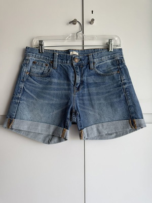 J.Crew Rolled Cuff Blue Denim Shorts, Size 26