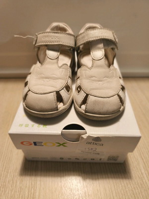 Geox children's sandals size 24 used, white and pink