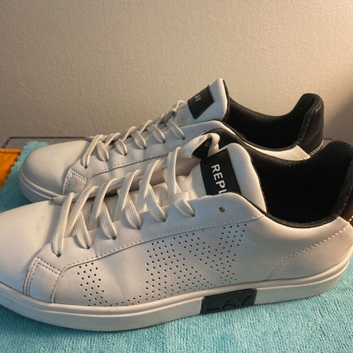 Replay Polaris Perf Polys Studio sneakers size 43, like new, white-black