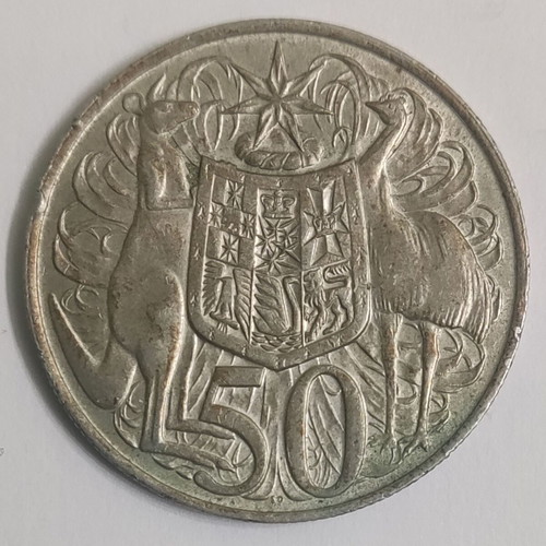 Αυστραλία 50 Cents 1966 Μεταχειρισμένο Ασημένιο Νόμισμα Ελισάβετ Β’ Πρώτη Έκδοση