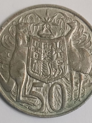 Αυστραλία 50 Cents 1966 Μεταχειρισμένο Ασημένιο Νόμισμα Ελισάβετ Β’ Πρώτη Έκδοση