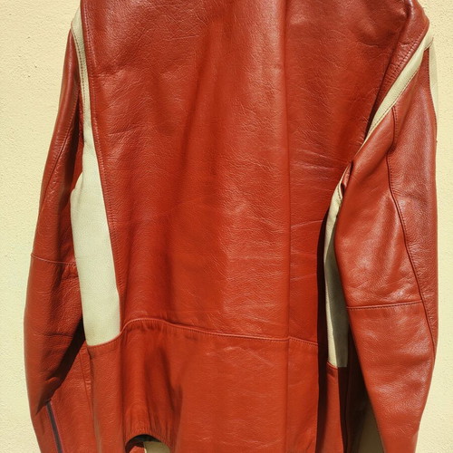 Replay leather jacket used, size XL, orange