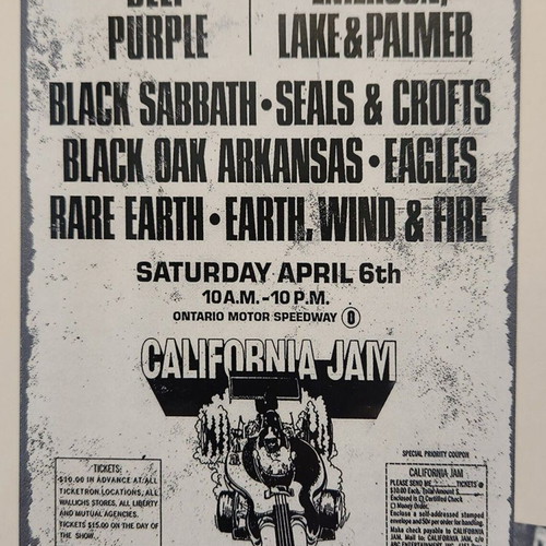 Black Sabbath Live From The Ontario Speedway Park Purple LP new, Rock