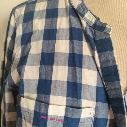 Basefield cotton women's shirt L/XL like new, white and blue