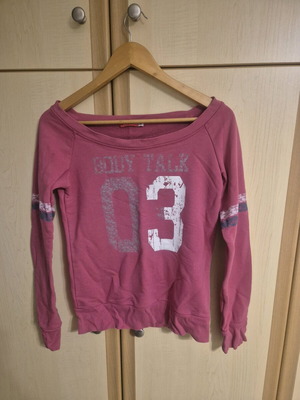 BodyTalk Pink Off-Shoulder Blouse Size M Like New