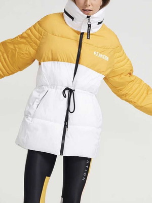 P.E Nation Full Court Jacket used women's winter parka white and yellow