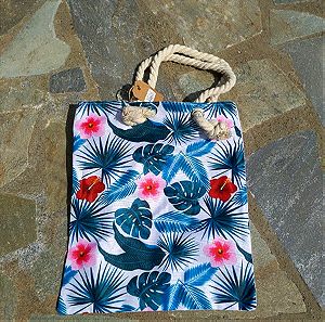 Tropical shopping bag beach bag