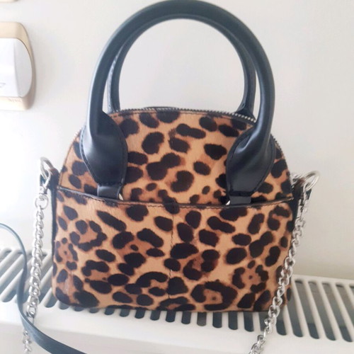 Zara crossbody bag like new with real fur detail