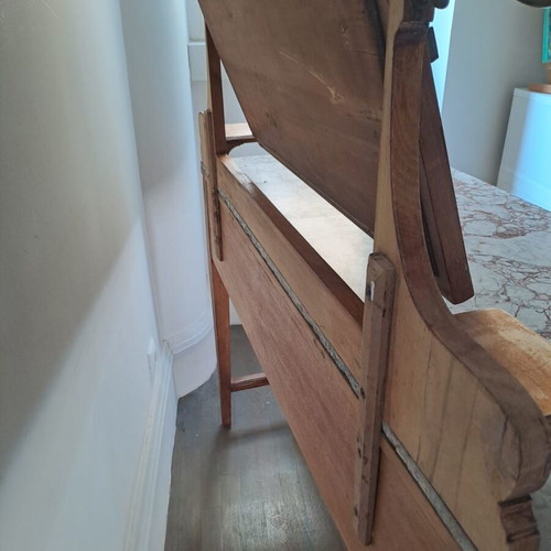 Dressing Table with Mirror, Marble, 4 Drawers and Brass Details used