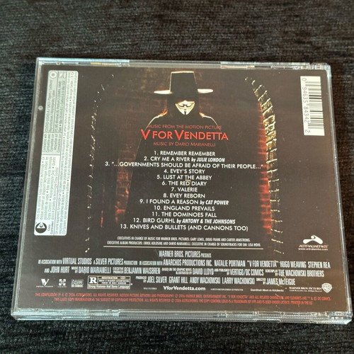 V For Vendetta CD Like New with Music by Dario Marianelli