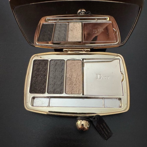 Dior collectible palette with three eyeshadows and two lip glosses lightly used