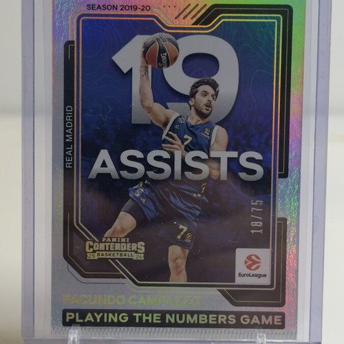 Facundo Campazzo Playing the Numbers Game card like new