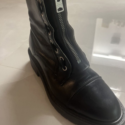Allsaints boots size 37 like new, black, low with zipper