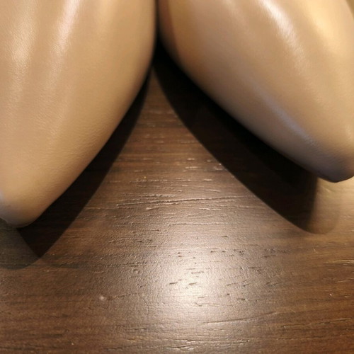 C’M Paris beige pumps size 40 used, synthetic leather, 5cm heel