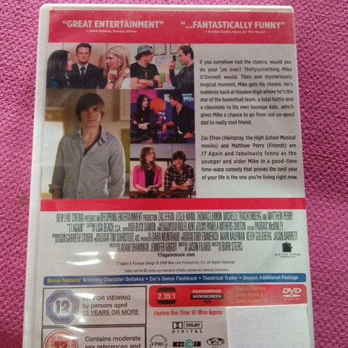 17 Again DVD like new, comedy, subbed