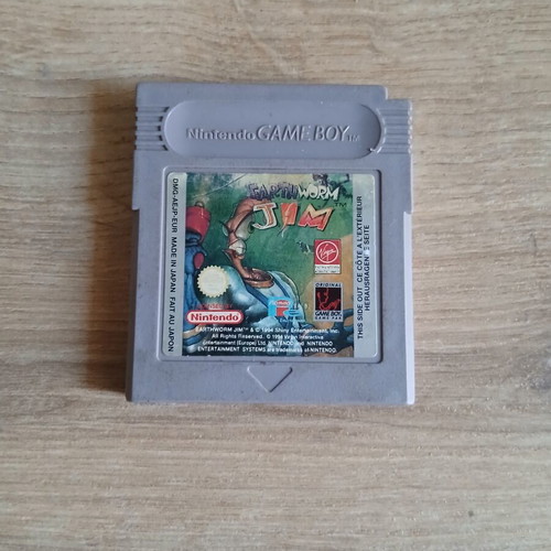 Earthworm Jim Nintendo Game Boy cartridge, PAL version