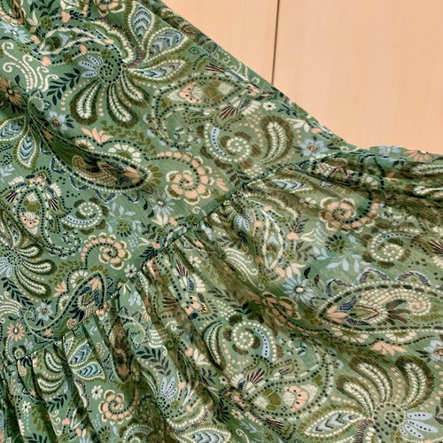 Stradivarius boho dress like new, green multicolor, size M