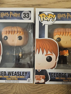 George and Fred Weasley Funko Pops like new