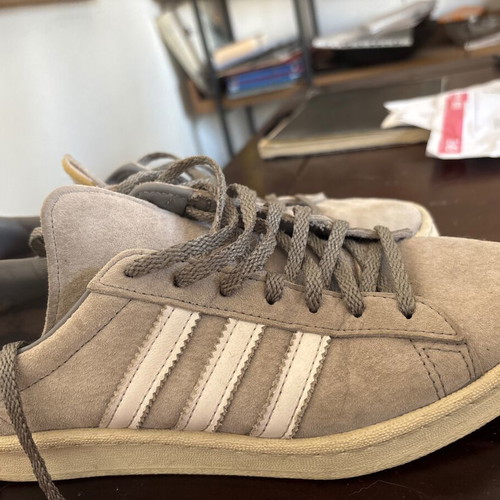 Adidas athletic shoes used, size 40 2/3, white and gray