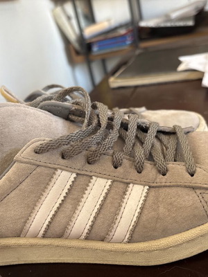 Adidas athletic shoes used, size 40 2/3, white and gray