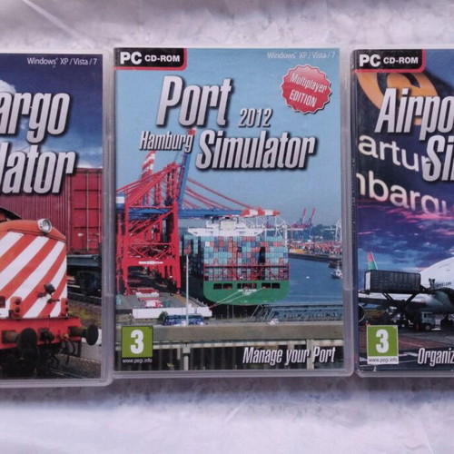 Port, Airport and Rail Cargo Simulator game bundle used for PC