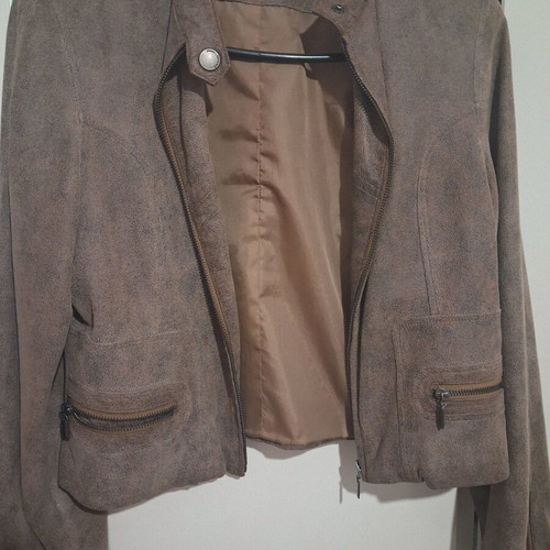 Suede jacket Sarah Lawrence small like new, brown