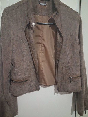 Suede jacket Sarah Lawrence small like new, brown