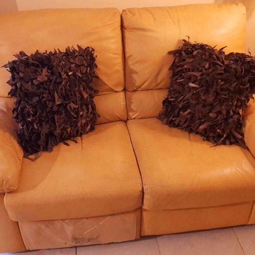 Natuzzi Italia leather sofa with recliner used