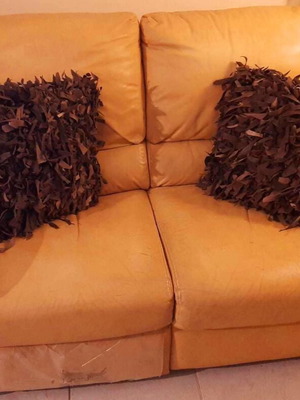 Natuzzi Italia leather sofa with recliner used