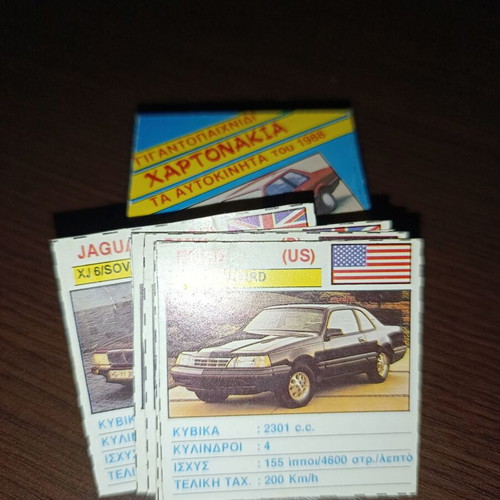 Blek Issue 425 Cards Used with 1988 Car Stickers
