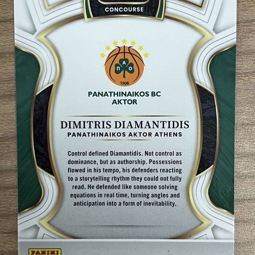 2025-26 Panini Select Euroleague Basketball Card Dimitris Diamantidis like new