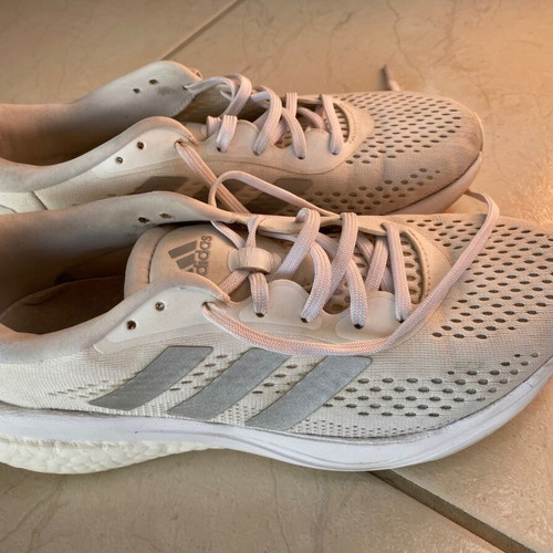Adidas athletic shoes used, size 39, white