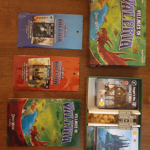 Villages of Valeria board game with Guild Halls and Monuments expansions like new
