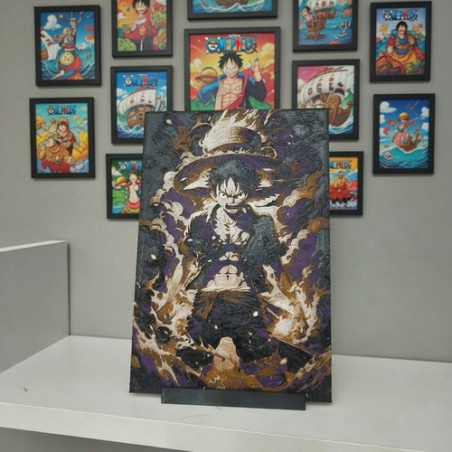 One Piece 3D printed HueForge frame like new
