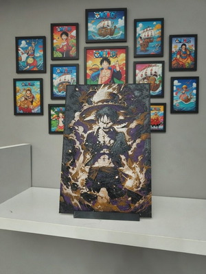 Καδράκι One Piece 3D εκτυπωμένο τεχνολογίας HueForge σαν καινούργιο