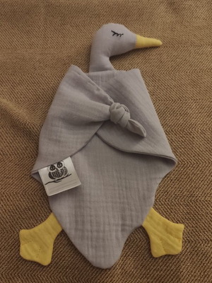 Baby comfort cloth, 100% cotton double gauze, light grey