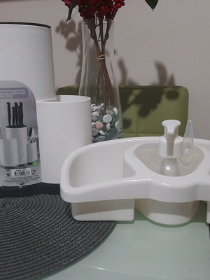 Kitchen utensil holder and liquid dish soap sponge holder new