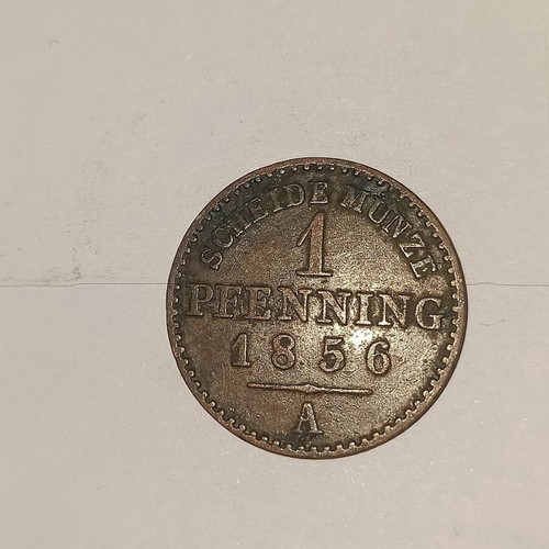 Prussia 1 Pfenning 1856 coin like new