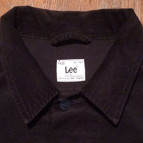 LEE “RIDER” CORDUROY XL BLACK JACKET
