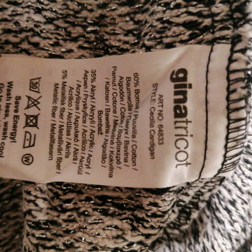 Ginatricot black and white cardigan, size M