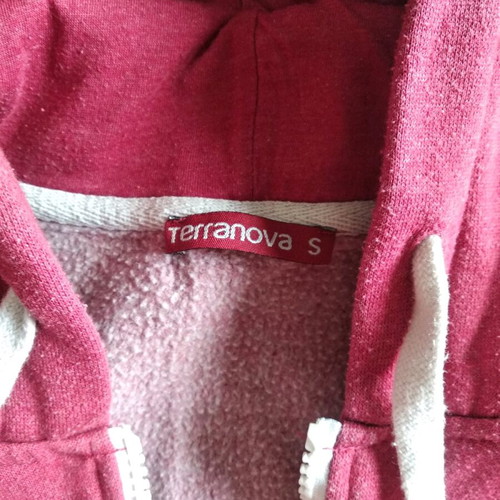 Terranova sweatshirt jacket like new, size S, red pink