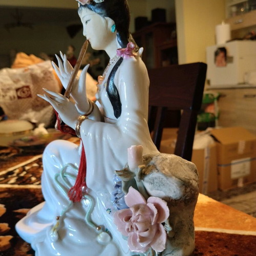 Chinese Porcelain Figure Celestial Maiden used, 28cm