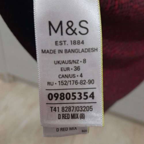 Burgundy elastic blouse Marks & Spencer used, size 36
