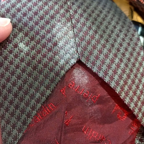 Classic Pierre Cardin tie used, gray and grenat colors