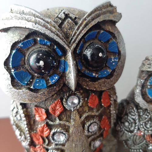 Vintage ashtray with owl decorations like new