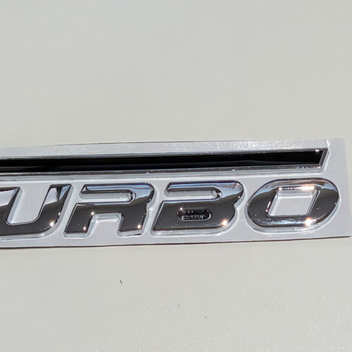 Turbo 3D Metal Zinc Alloy Car Fender Emblem Rear Trunk Badge Sticker new