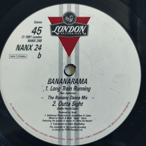 Bananarama Long Train Running 12'' Vinyl Maxi Single used, electronic