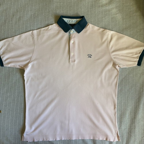 Paul & Shark Yachting vintage 90s polo shirt pink teal size M like new